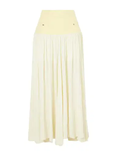 Rabanne Cotton And Crepe Maxi Skirt | Thumbnail 1 Rabanne Cotton And Crepe Maxi Skirt | Thumbnail 1