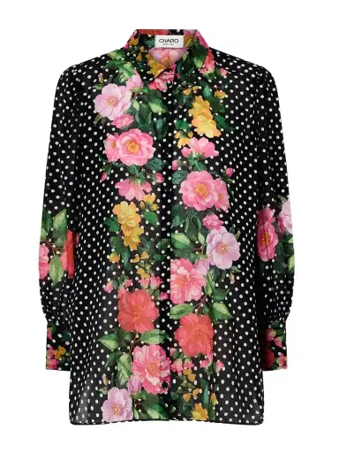 Charo Ruiz Ronda Printed Cotton-blend Voile Blouse | Thumbnail 1 Charo Ruiz Ronda Printed Cotton-blend Voile Blouse | Thumbnail 1