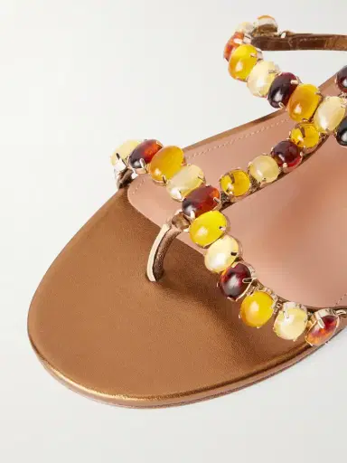 Aquazzura Mystic Stone Embellished Leather Sandals | Thumbnail 5 Aquazzura Mystic Stone Embellished Leather Sandals | Thumbnail 5