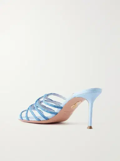 Aquazzura Rope 75 Raffia-trimmed Cord Mules | Thumbnail 3 Aquazzura Rope 75 Raffia-trimmed Cord Mules | Thumbnail 3