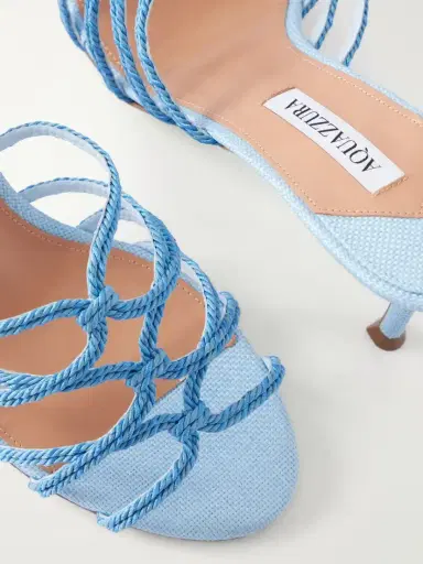 Aquazzura Rope 75 Raffia-trimmed Cord Mules | Thumbnail 5 Aquazzura Rope 75 Raffia-trimmed Cord Mules | Thumbnail 5