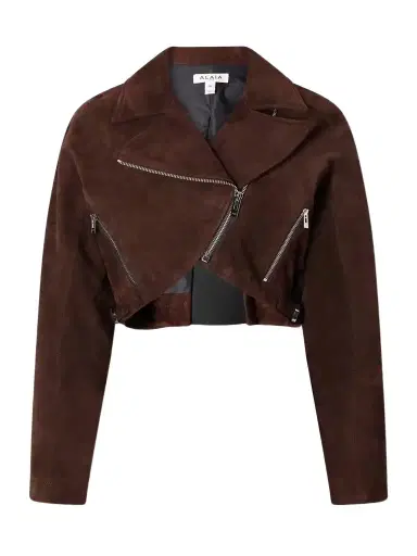 Alaïa Cropped Suede Biker Jacket | Thumbnail 1 Alaïa Cropped Suede Biker Jacket | Thumbnail 1