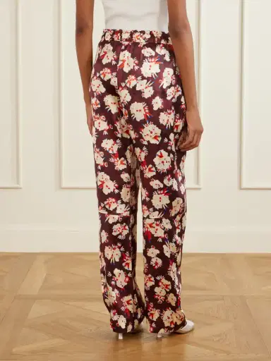 Rabanne Floral-print Wide-leg Silk Pants | Thumbnail 3 Rabanne Floral-print Wide-leg Silk Pants | Thumbnail 3