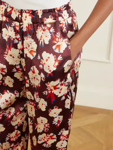 Rabanne Floral-print Wide-leg Silk Pants | Thumbnail 4 Rabanne Floral-print Wide-leg Silk Pants | Thumbnail 4
