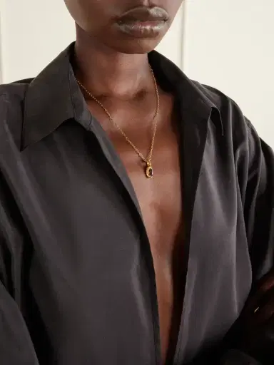 Simuero Enero Gold-plated And Garnet Pendant Necklace | Thumbnail 3 Simuero Enero Gold-plated And Garnet Pendant Necklace | Thumbnail 3