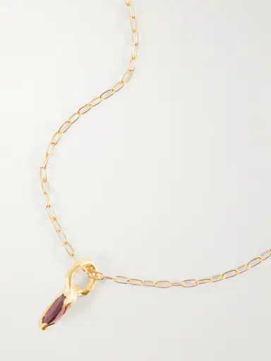 Simuero Enero Gold-plated And Garnet Pendant Necklace | Thumbnail 5 Simuero Enero Gold-plated And Garnet Pendant Necklace | Thumbnail 5
