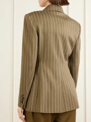 Max Mara Balta Double-breasted Striped Jersey Blazer | Thumbnail 3 Max Mara Balta Double-breasted Striped Jersey Blazer | Thumbnail 3