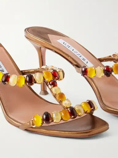 Aquazzura Mystic Stone 75 Crystal-embellished Leather Sandals | Thumbnail 5 Aquazzura Mystic Stone 75 Crystal-embellished Leather Sandals | Thumbnail 5