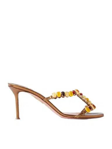 Aquazzura Mystic Stone 75 Crystal-embellished Leather Sandals | Thumbnail 1 Aquazzura Mystic Stone 75 Crystal-embellished Leather Sandals | Thumbnail 1