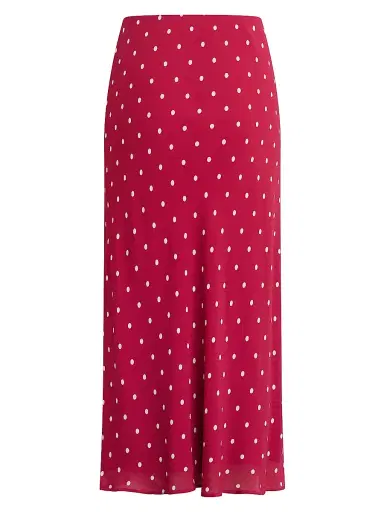 Favorite Daughter Women's The Jojo Polka Dot Midi-Skirt - Raspberry Ivory - Size Large | Thumbnail 3 Favorite Daughter Women's The Jojo Polka Dot Midi-Skirt - Raspberry Ivory - Size Large | Thumbnail 3