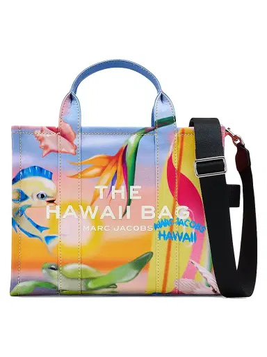 Marc Jacobs Women's The City Medium Hawaii Cotton-Blend Tote Bag - Hawaii | Thumbnail 1 Marc Jacobs Women's The City Medium Hawaii Cotton-Blend Tote Bag - Hawaii | Thumbnail 1