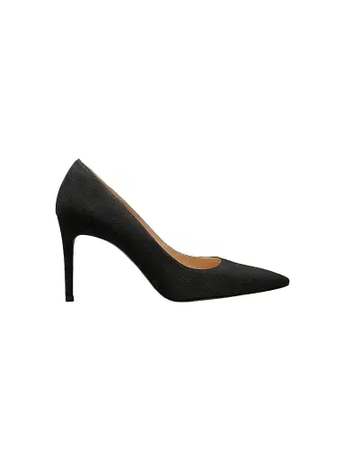 Stuart Weitzman Women's Stuart Power 85 85MM Suede Pumps - Black - Size 9.5 | Thumbnail 1 Stuart Weitzman Women's Stuart Power 85 85MM Suede Pumps - Black - Size 9.5 | Thumbnail 1