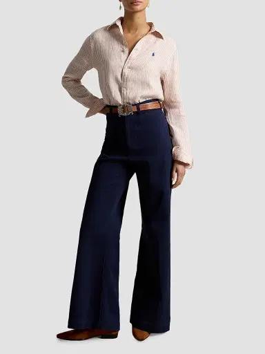 Polo Ralph Lauren Women's Striped Linen Classic-Fit Shirt - White Multi | Thumbnail 2 Polo Ralph Lauren Women's Striped Linen Classic-Fit Shirt - White Multi | Thumbnail 2