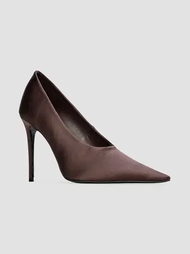 Black Suede Studio Women's Jona 100MM Satin Pumps | Thumbnail 2 Black Suede Studio Women's Jona 100MM Satin Pumps | Thumbnail 2