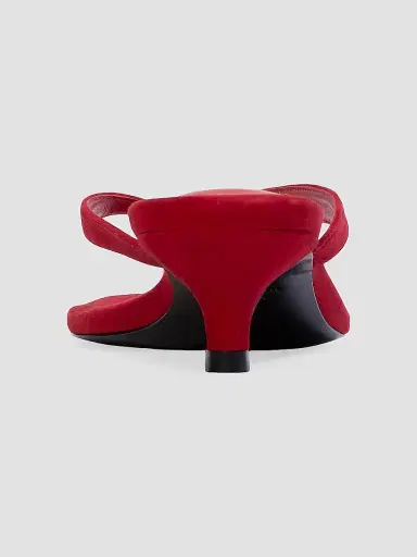 Black Suede Studio Women's Kendal 35MM Suede Sandals - Cherry Suede - Size 10 | Thumbnail 4 Black Suede Studio Women's Kendal 35MM Suede Sandals - Cherry Suede - Size 10 | Thumbnail 4