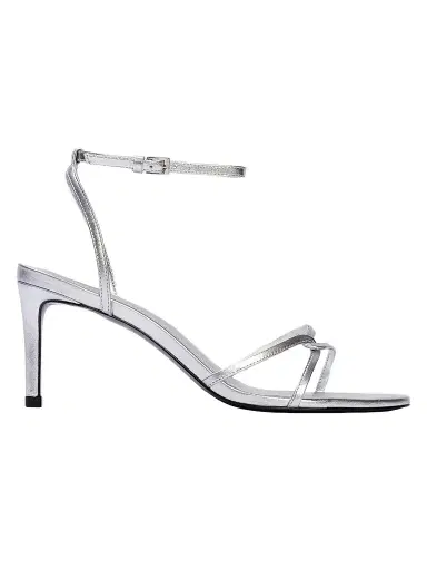 Black Suede Studio Women's Miley 70MM Metallic Sandals - Silver Metallic Leather - Size 10 | Thumbnail 1 Black Suede Studio Women's Miley 70MM Metallic Sandals - Silver Metallic Leather - Size 10 | Thumbnail 1