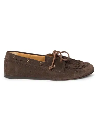 Isabel Marant Women's Fersi Tassel-Trim Suede Loafers - Chocolate - Size 11 | Thumbnail 1 Isabel Marant Women's Fersi Tassel-Trim Suede Loafers - Chocolate - Size 11 | Thumbnail 1