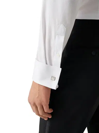 Eton Men's Dobby Stud-Front Slim-Fit Evening Shirt - White | Thumbnail 6 Eton Men's Dobby Stud-Front Slim-Fit Evening Shirt - White | Thumbnail 6