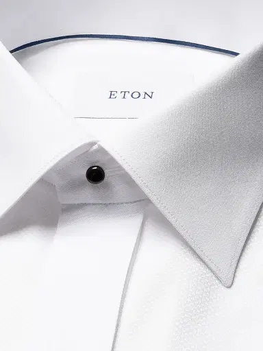 Eton Men's Dobby Stud-Front Slim-Fit Evening Shirt - White | Thumbnail 7 Eton Men's Dobby Stud-Front Slim-Fit Evening Shirt - White | Thumbnail 7