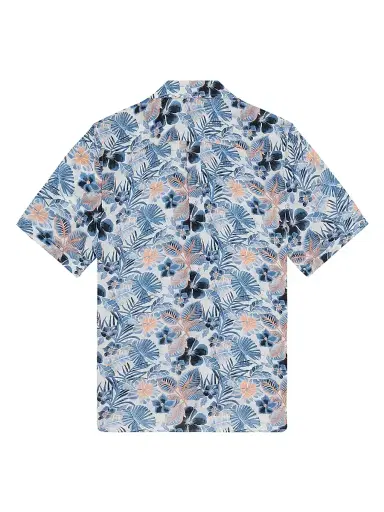 Vilebrequin Men's Island Flowers Bowling Shirt - White | Thumbnail 2 Vilebrequin Men's Island Flowers Bowling Shirt - White | Thumbnail 2