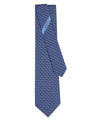 Ferragamo Men's Cerchio Silk Tie | Thumbnail 3 Ferragamo Men's Cerchio Silk Tie | Thumbnail 3