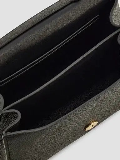 FERRAGAMO Women's Double Gancini Leather Top Handle Bag - Nero | Thumbnail 7 FERRAGAMO Women's Double Gancini Leather Top Handle Bag - Nero | Thumbnail 7