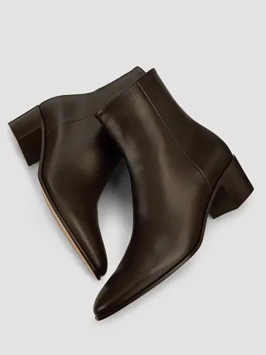 Gianvito Rossi Women's Spencer 45MM Leather Booties - Dark Brown - Size 12 | Thumbnail 6 Gianvito Rossi Women's Spencer 45MM Leather Booties - Dark Brown - Size 12 | Thumbnail 6
