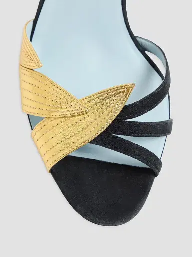 Valentino Garavani Women's Foliefoliage Suede 85MM Sandals | Thumbnail 3 Valentino Garavani Women's Foliefoliage Suede 85MM Sandals | Thumbnail 3