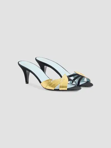 Valentino Garavani Women's Foliefoliage Suede 85MM Sandals | Thumbnail 4 Valentino Garavani Women's Foliefoliage Suede 85MM Sandals | Thumbnail 4