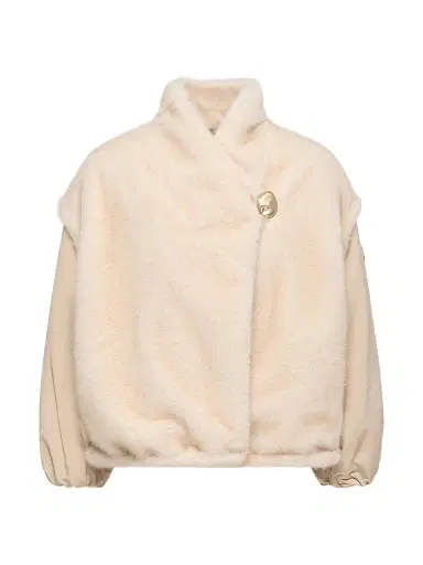 Moncler Women's Chardonneret 2-in-1 Reversible Puffer Jacket in Teddy - White | Thumbnail 1 Moncler Women's Chardonneret 2-in-1 Reversible Puffer Jacket in Teddy - White | Thumbnail 1