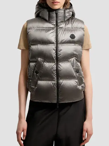 Moncler Women's Fluidite Puffer Vest with Hood | Thumbnail 2 Moncler Women's Fluidite Puffer Vest with Hood | Thumbnail 2