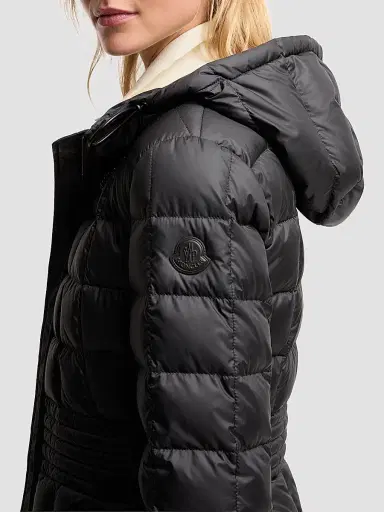 Moncler Women's Engoulevent Hooded Puffer Coat - Black | Thumbnail 4 Moncler Women's Engoulevent Hooded Puffer Coat - Black | Thumbnail 4