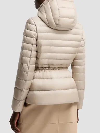 Moncler Women's Raies Puffer Coat with Hood - Light Beige | Thumbnail 3 Moncler Women's Raies Puffer Coat with Hood - Light Beige | Thumbnail 3