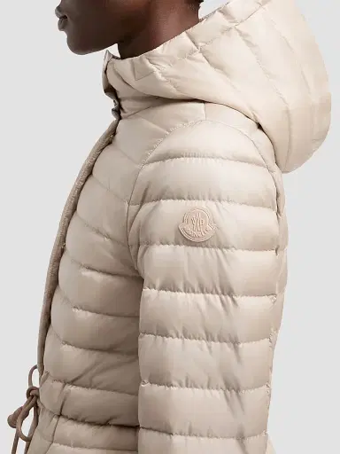 Moncler Women's Raies Puffer Coat with Hood - Light Beige | Thumbnail 4 Moncler Women's Raies Puffer Coat with Hood - Light Beige | Thumbnail 4