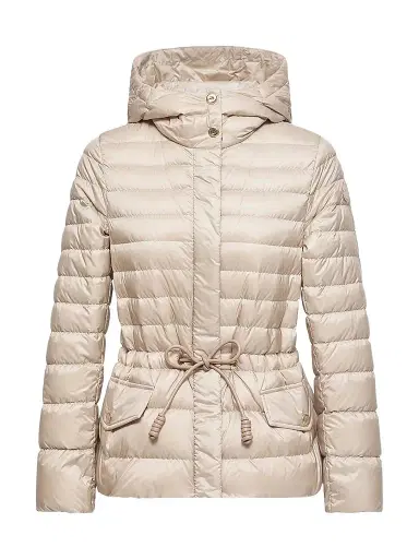 Moncler Women's Raies Puffer Coat with Hood - Light Beige | Thumbnail 1 Moncler Women's Raies Puffer Coat with Hood - Light Beige | Thumbnail 1