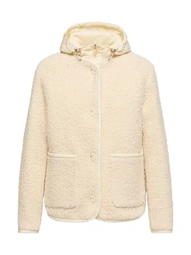 Moncler Women's Hylesine 3-in-1 Puffer Coat in Wool and Cotton Blend - White | Thumbnail 1 Moncler Women's Hylesine 3-in-1 Puffer Coat in Wool and Cotton Blend - White | Thumbnail 1