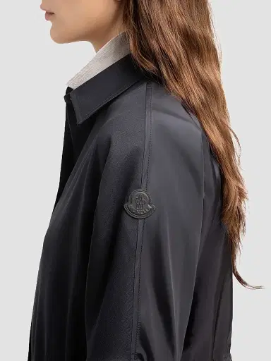 Moncler Women's Shacket in Wool - Dark Blue | Thumbnail 4 Moncler Women's Shacket in Wool - Dark Blue | Thumbnail 4