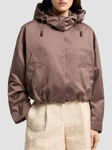 Moncler Women's Chevreuil Puffer Jacket in Duchesse - Brown | Thumbnail 2 Moncler Women's Chevreuil Puffer Jacket in Duchesse - Brown | Thumbnail 2