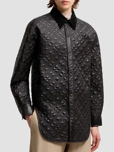 Moncler Women's Corduroy-Trimmed Down-Filled Shacket | Thumbnail 2 Moncler Women's Corduroy-Trimmed Down-Filled Shacket | Thumbnail 2