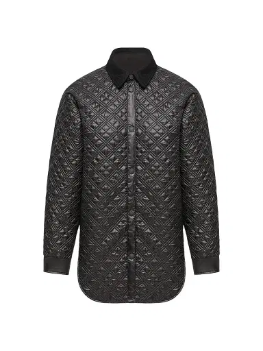 Moncler Women's Corduroy-Trimmed Down-Filled Shacket | Thumbnail 1 Moncler Women's Corduroy-Trimmed Down-Filled Shacket | Thumbnail 1