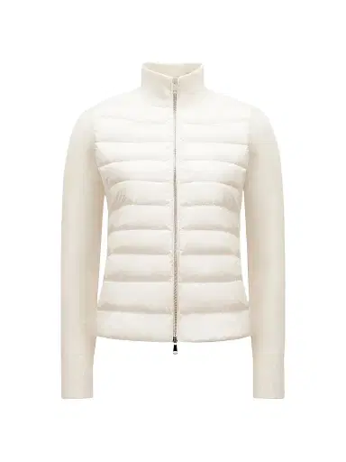 Moncler Women's Down-Filled Cardigan in Wool - White | Thumbnail 1 Moncler Women's Down-Filled Cardigan in Wool - White | Thumbnail 1