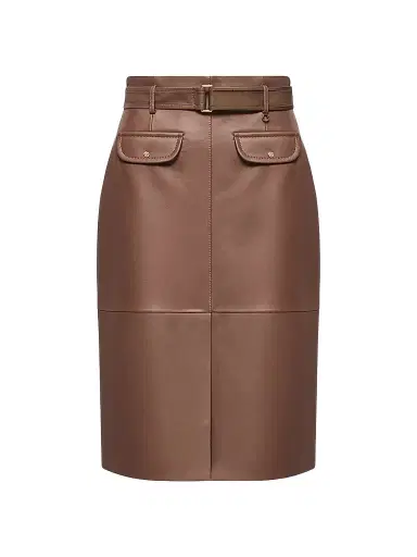 Moncler Women's Skirt in Leather - Brown | Thumbnail 1 Moncler Women's Skirt in Leather - Brown | Thumbnail 1