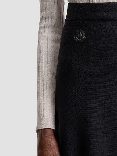 Moncler Women's Skirt in Wool Blend - Dark Blue | Thumbnail 4 Moncler Women's Skirt in Wool Blend - Dark Blue | Thumbnail 4