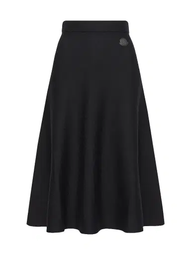 Moncler Women's Skirt in Wool Blend - Dark Blue | Thumbnail 1 Moncler Women's Skirt in Wool Blend - Dark Blue | Thumbnail 1