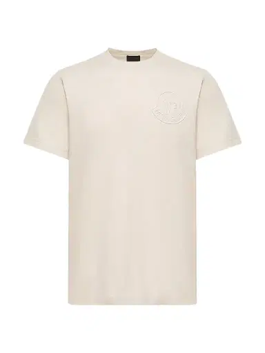 Moncler Men's Crew-Neck T-Shirt in Cotton - White | Thumbnail 1 Moncler Men's Crew-Neck T-Shirt in Cotton - White | Thumbnail 1