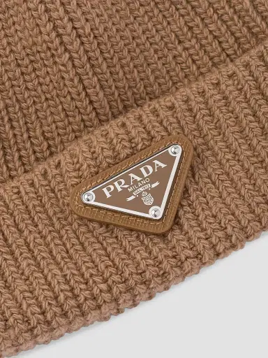 Prada Men's Wool and Cashmere Beanie | Thumbnail 3 Prada Men's Wool and Cashmere Beanie | Thumbnail 3