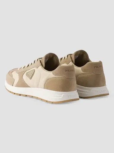 Prada Women's Suede and Re-Nylon Sneakers - Beige Khaki | Thumbnail 2 Prada Women's Suede and Re-Nylon Sneakers - Beige Khaki | Thumbnail 2