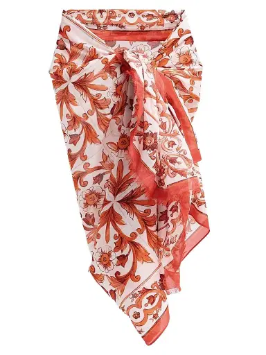 Dolce & Gabbana Women's St. Majolica Cotton Sarong | Thumbnail 1 Dolce & Gabbana Women's St. Majolica Cotton Sarong | Thumbnail 1