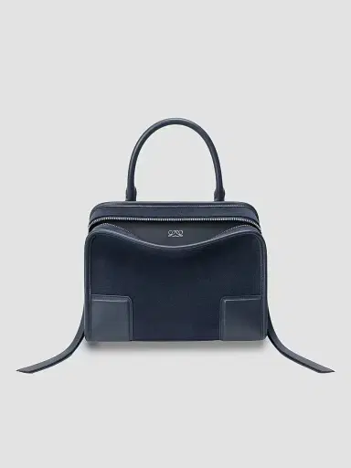 LOEWE Women's Amazona Suede Top Handle Bag - Deep Navy | Thumbnail 7 LOEWE Women's Amazona Suede Top Handle Bag - Deep Navy | Thumbnail 7