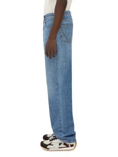 Bottega Veneta Men's Intrecciato-Patch Relaxed Straight-Leg Jeans - Blue Black | Thumbnail 3 Bottega Veneta Men's Intrecciato-Patch Relaxed Straight-Leg Jeans - Blue Black | Thumbnail 3